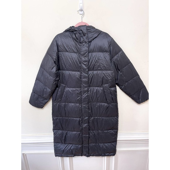 Everlane The ReNew ReDown Long Parka Jacket in Black Size Medium - Picture 2 of 4
